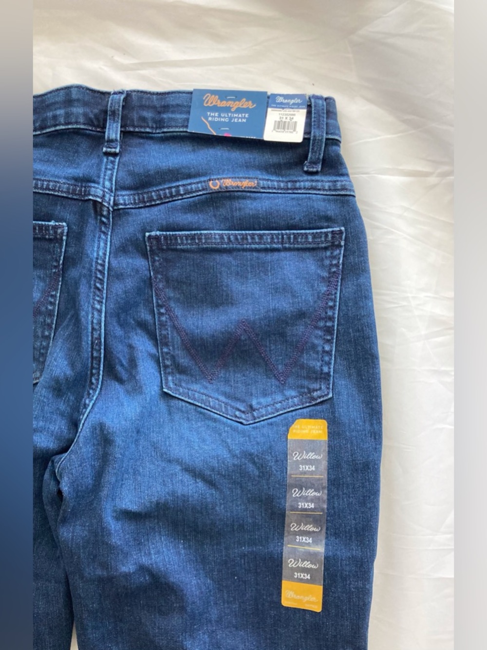 Wrangler  Willow NWT UltimateRidingTrouser Jean in SloaneWash Wide Leg WMN 31X34 - Picture 5 of 12